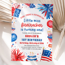 Little Miss Firecracker 4. Juli 1. Geburtstag