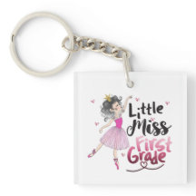 Little Miss First Grade Keychain – Back to School