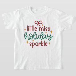 Little Miss Holiday Sparkle Weihnachten T-Shirt