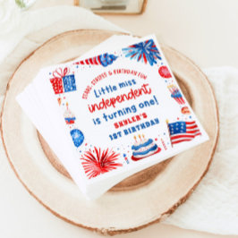 Little Miss Independent 4. Juli 1. Geburtstag Serviette