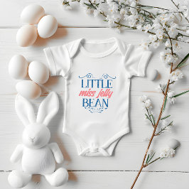 Little Miss Jelly Bean Typografy Baby Girl Strampler