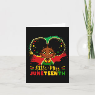 Little Miss Juneteenth-Shirt Mädchen Kleinkind Sch Karte