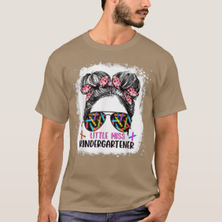 Little Miss Kindergarten Messy Bun Sonnenbrille Ni T-Shirt
