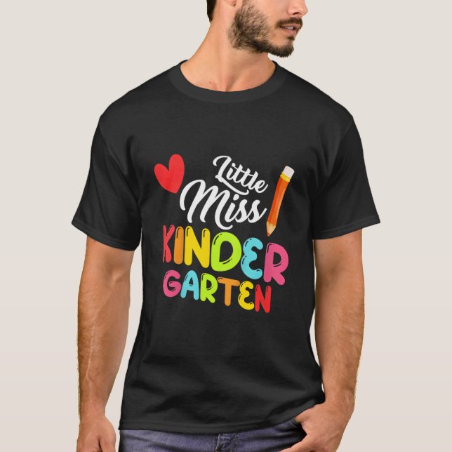 Little Miss Kindergen Back To School He T-Shirt (Vorderseite)