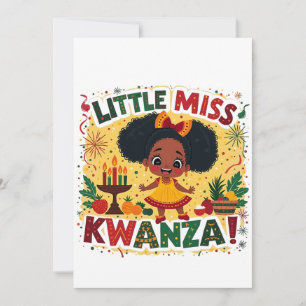 Little Miss Kwanza Afro American Kwanaz Erbe Einladung