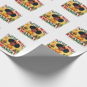 Little Miss Kwanza Afro American Kwanaz Erbe Geschenkpapier