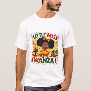 Little Miss Kwanza Afro American Kwanaz Erbe T-Shirt