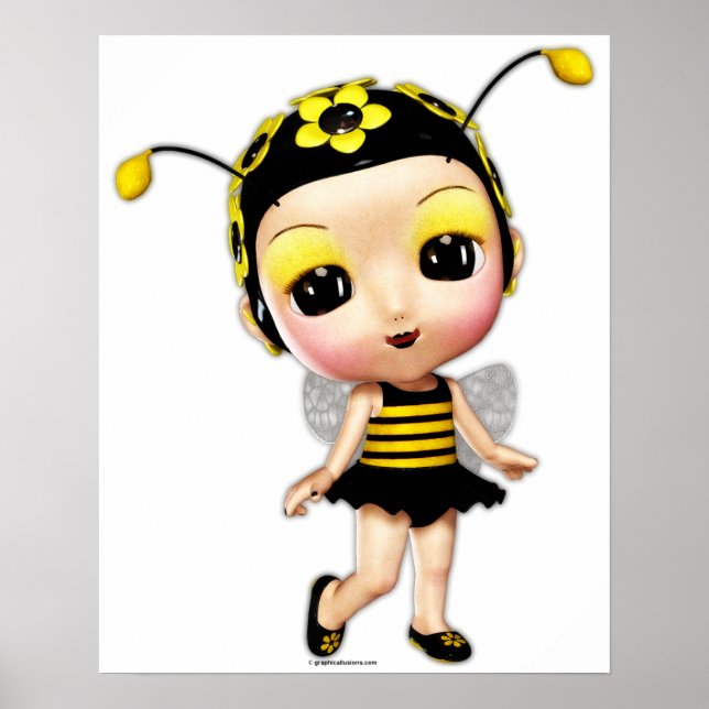 Little Miss Lady Bumblebee Poster (Vorne)