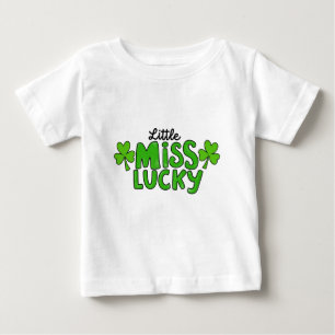 Little Miss Lucky - Süßes Kleeblatt Baby T-shirt