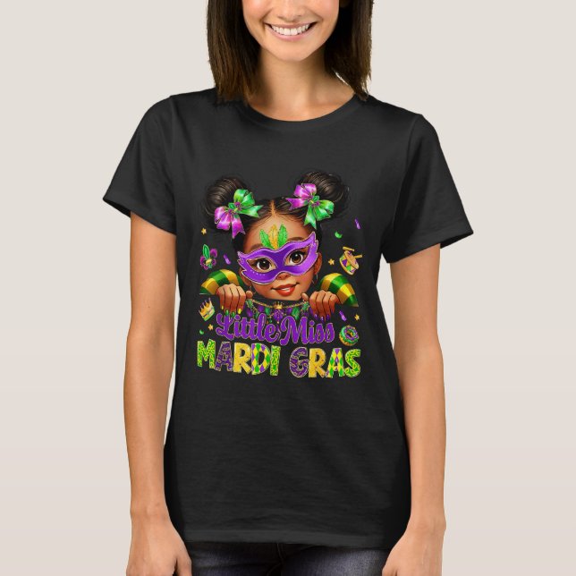 Little Miss Mardi Gras Carnival New Orleans Fleur  T-Shirt (Vorderseite)