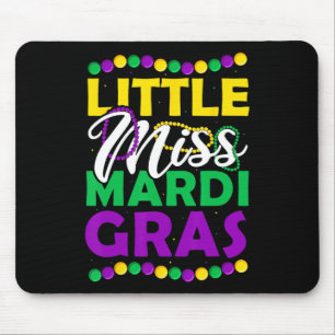 Little Miss Mardi Gras Kids Karneval Apparel Mousepad