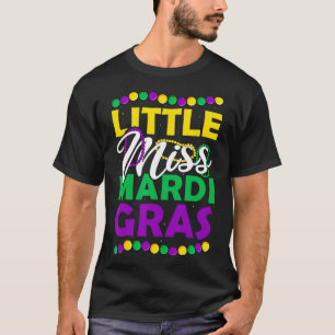 Little Miss Mardi Gras Kids Karneval Apparel T-Shirt