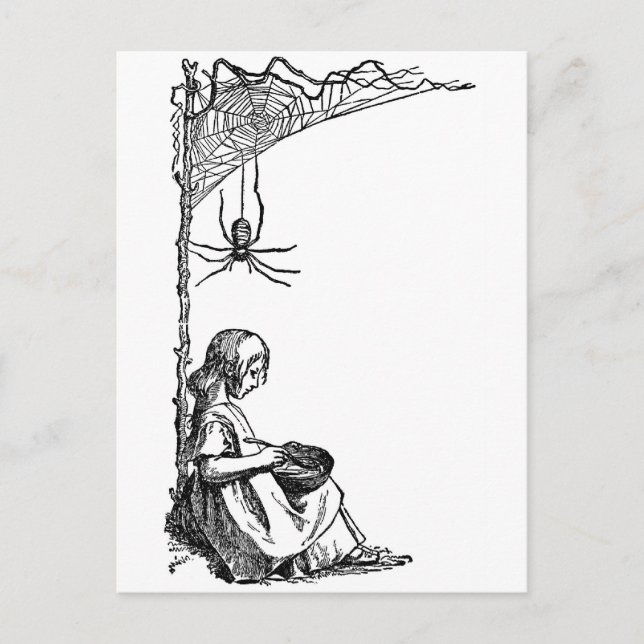 Little Miss Muffet Postkarte (Vorderseite)