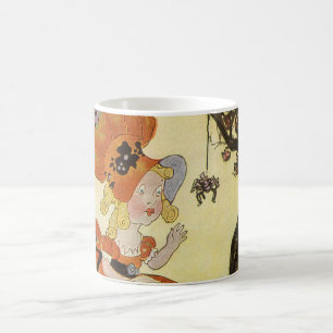 Little Miss Muffet & Spinne, Vintage Mother Goose Tasse