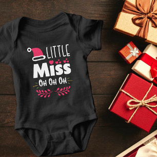 Little Miss Oh Oh Oh, Weihnachtsmädchen Baby Strampler