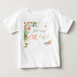 Little Miss Onederful 1. Geburtstagskamerl-Blume Baby T-shirt