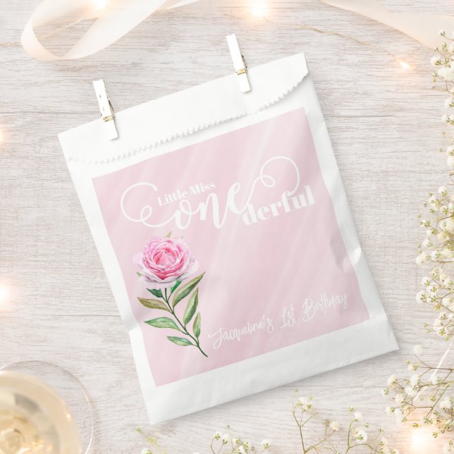 Little Miss ONEderful 1st First Birthday Geschenktütchen (Ausgeschnitten)