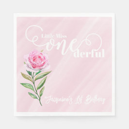 Little Miss ONEderful 1st First Birthday Serviette