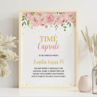 Little Miss Onederful Birthday Time Capsule Poster