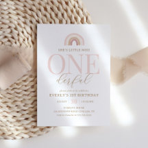 Little Miss Onederful Boho Rainbow 1. Geburtstag