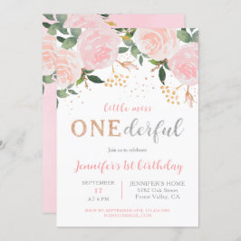 Little Miss Onederful Einladung zum ersten Geburts