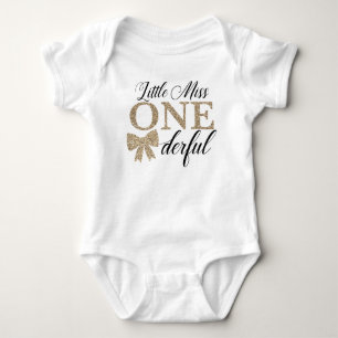 Little Miss Onederful Geburtstags-Shirt Baby Strampler