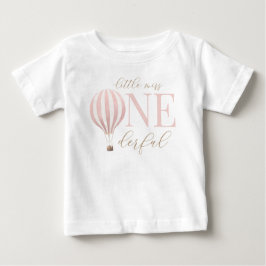 Little Miss Onederful Hot Air Ballon 1. Geburtstag Baby T-shirt