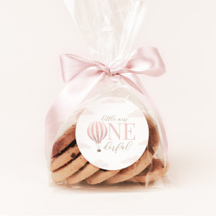 Little Miss Onederful Hot Air Ballon Geburtstag Runder Aufkleber