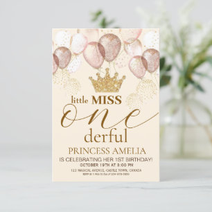 Little Miss Onederful Kronprinzessin 1. Geburtstag Einladung
