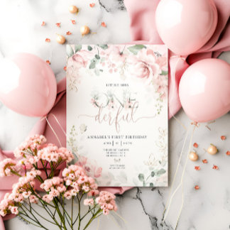 Little Miss Onederful Real Foil Einladung