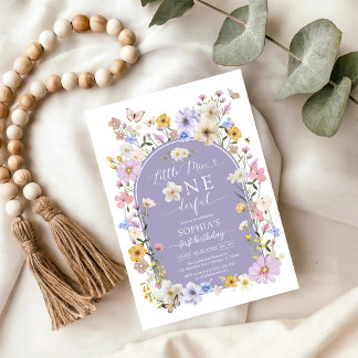 Little Miss ONEderful Wildflower 1st Birthday Einladung