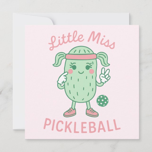 Little Miss Pickleball Karte (Vorderseite)