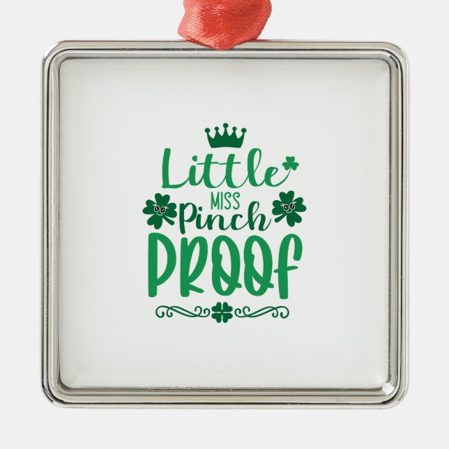 Little Miss Pinch Proof Ornament Aus Metall (Vorne)