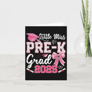Little Miss Pre-k Grad 2025 Coquette Preschool Gra Karte