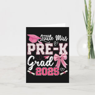 Little Miss Pre-k Grad 2025 Coquette Preschool Gra Karte