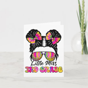 Little Miss Second 3. Klasse Girl Messy Bun Ck to Karte