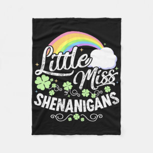 Little Miss Shenanigans St. Patricks Day Kinder Mä Fleecedecke