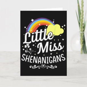 Little Miss Shenanigans St Patricks Day Mädchen Fr Karte