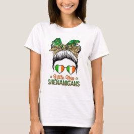 Little Miss Shenanigans St Patricks Day T-Shirt