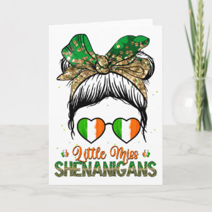 Little Miss Shenanigans St. Patrick's Tag Mädchen Karte