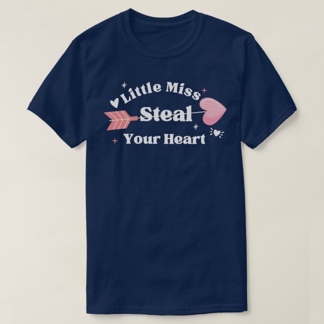 Little Miss Steal Valentinstag T-Shirt (Design vorne)