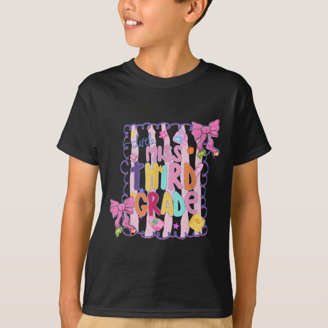 Little Miss Third Grade First Day Of 3rd Grade Coq T-Shirt (Vorderseite)