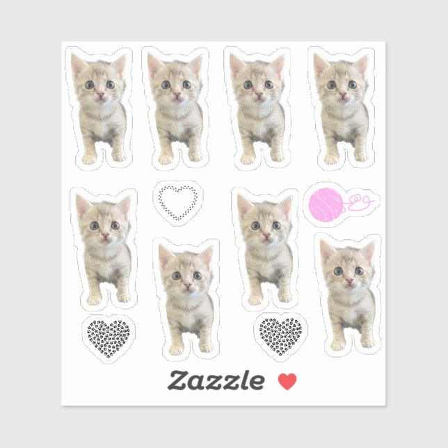 Little Miss Winter - Katze / Kätzchen Aufkleber (Blatt)