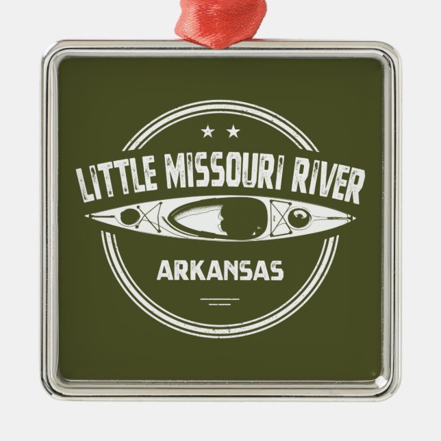 Little Missouri River Arkansas Kayaking Ornament Aus Metall (Vorne)