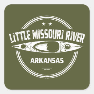 Little Missouri River Arkansas Kayaking Quadratischer Aufkleber