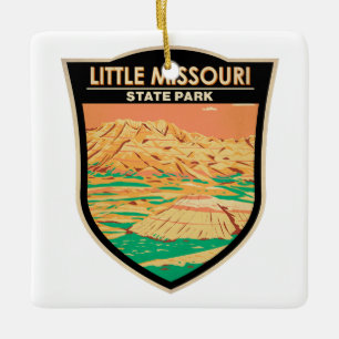 Little Missouri Staat Park North Dakota Vintag Keramikornament