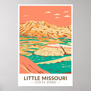 Little Missouri Staat Park North Dakota Vintag Poster