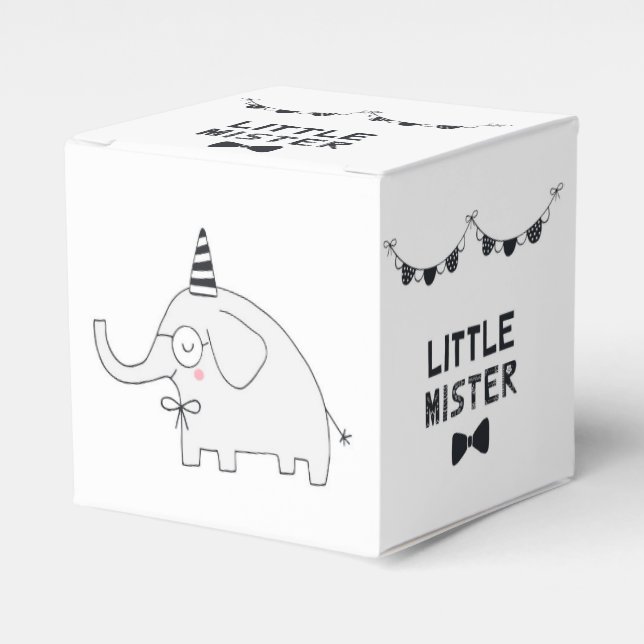 Little Mister | Baby Party Elephant | Geschenkschachtel (Vorderseite)