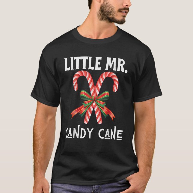 Little Mister Candy Cane Naughty Fun Ugly Christma T-Shirt (Vorderseite)