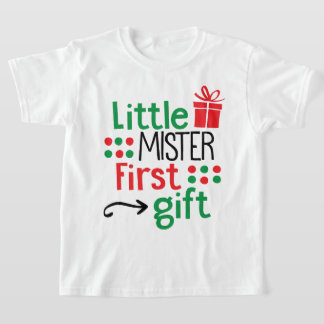 Little Mister First Geschenk Weihnachten T-Shirt